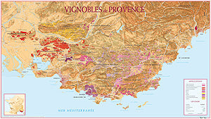 Map: Vineyards of Provence by Pierre Hourlier Wines