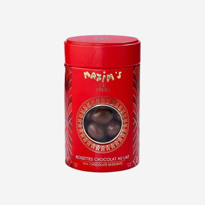 Maxim's de Paris Milk chocolate hazelnut metal box - 80 g
