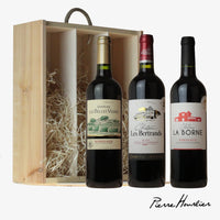 Three Bottle Bordeaux Red Wine Gift Box Set