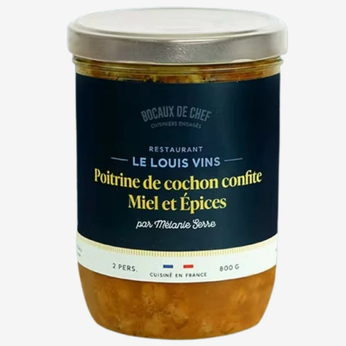 Bocaux de Chef: Mélanie Serre's Pork Belly Confit with Honey and Spices - Pierre Hourlier Wines