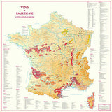Map: Wines and Appellations of France by  Pierre Hourlier Wines